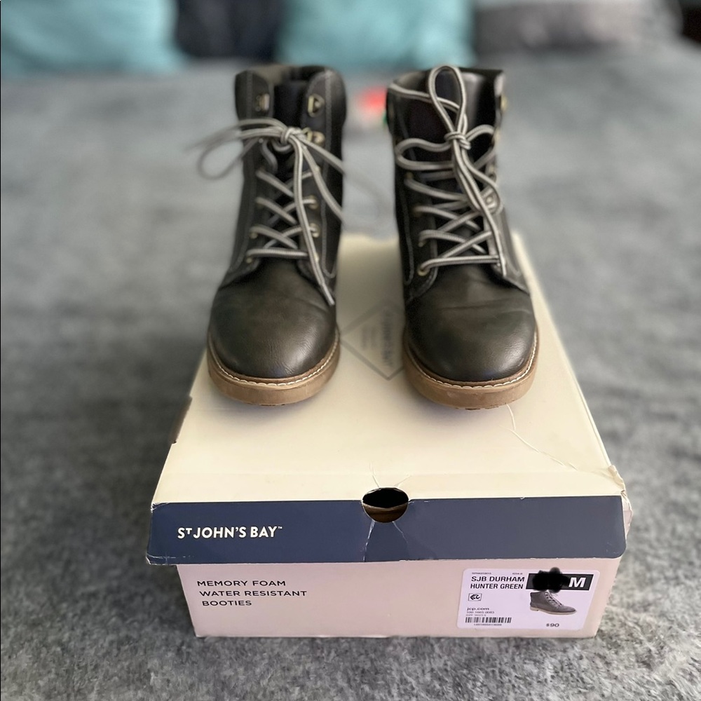 COPY - St John’s Bay Boots Used Once Hunter Green